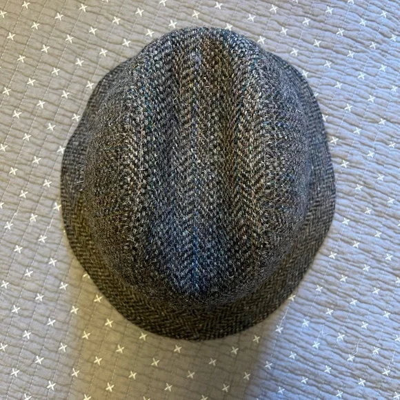 Pendleton Gray Tweed Hat wool vintage fedora bucket hat size medium - Picture 16 of 16